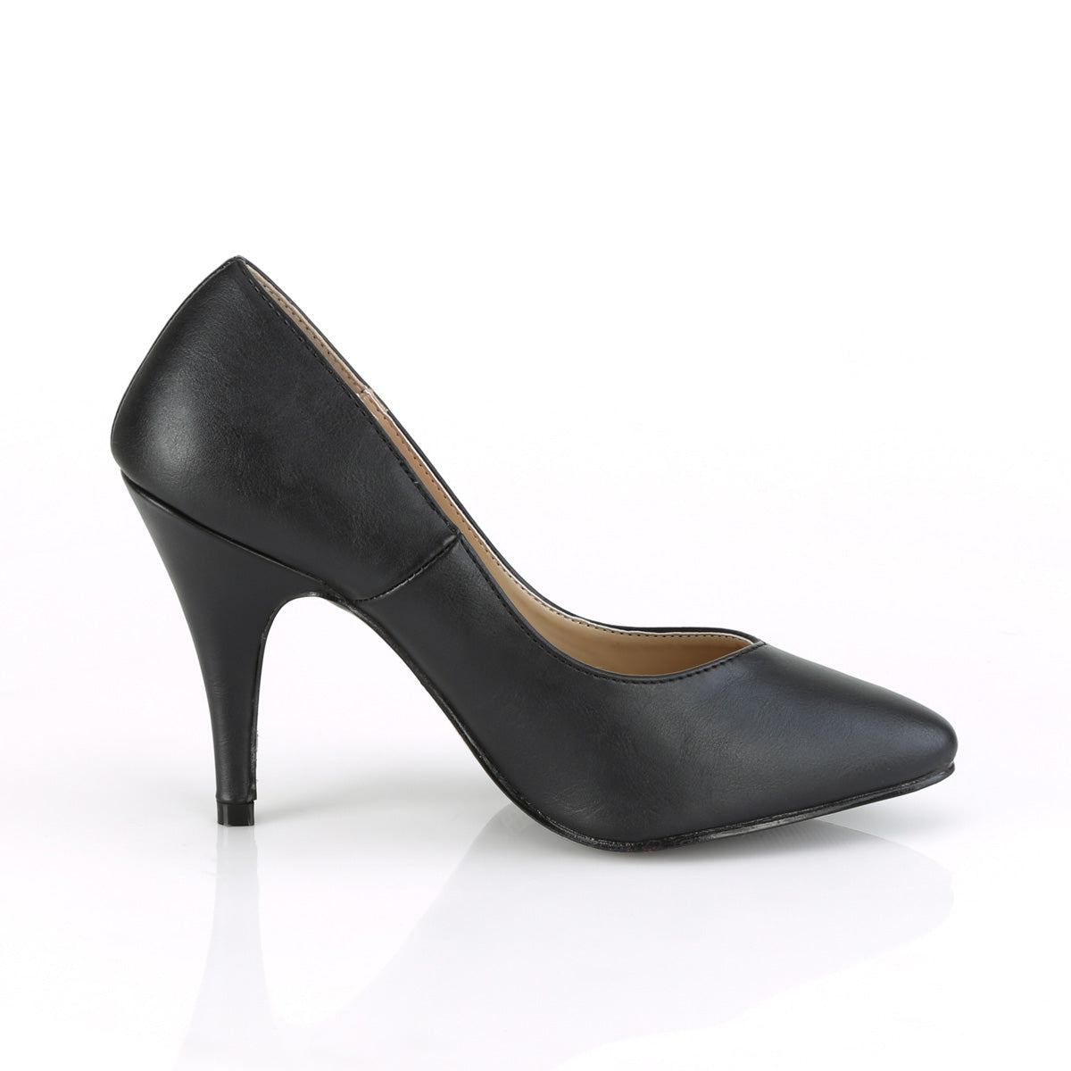 Pleaser Pink Label Womens Pumps DREAM-420W Blk Faux Leather