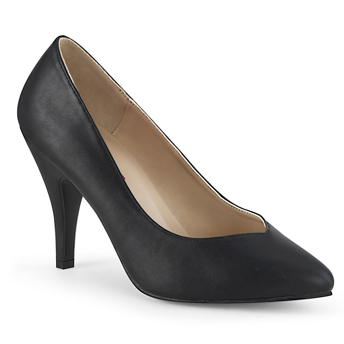Pleaser Pink Label Womens Pumps DREAM-420W Blk Faux Leather
