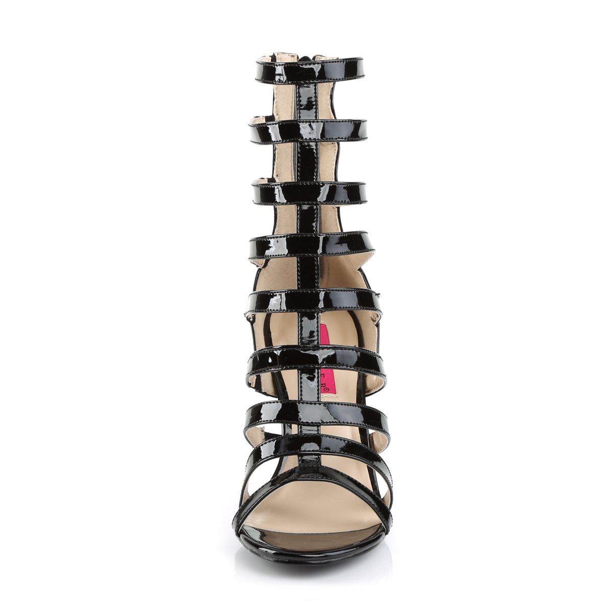 Pleaser Pink Label Womens Ankle Boots DREAM-438 Blk Pat