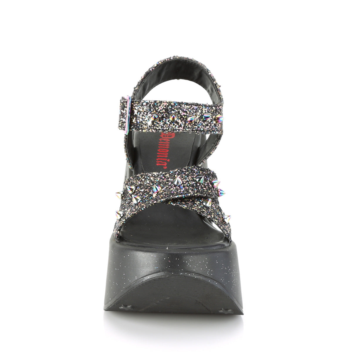 DemoniaCult Frauen Sandalen DYNAMITE-02 BLK Multi Glitter