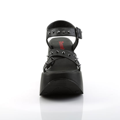DemoniaCult Womens Sandals DYNAMITE-02 Blk Vegan Leather