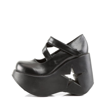 DemoniaCult Frauenpumpen DYNAMITE-03 BLK Vegan Leder