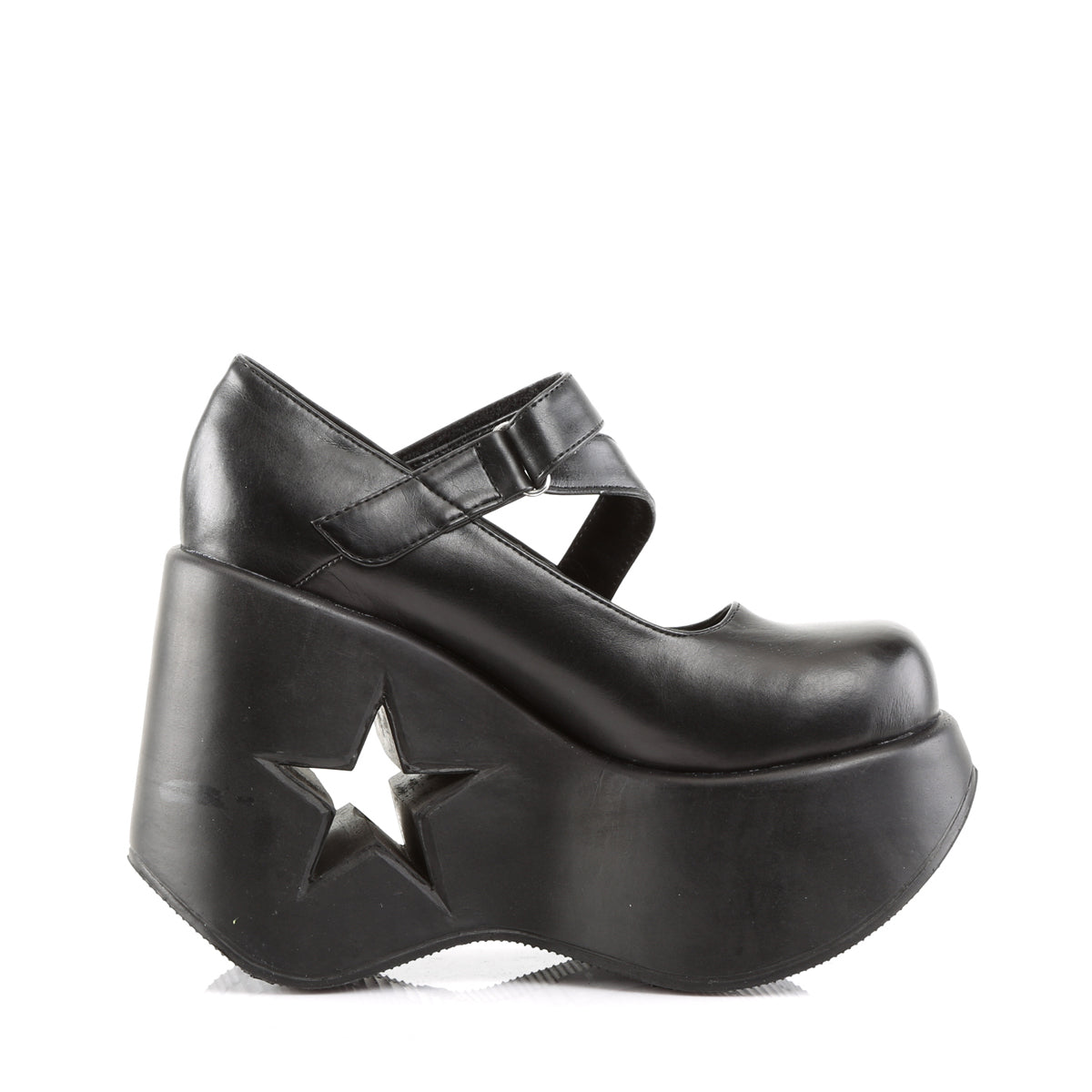 DemoniaCult Frauenpumpen DYNAMITE-03 BLK Vegan Leder