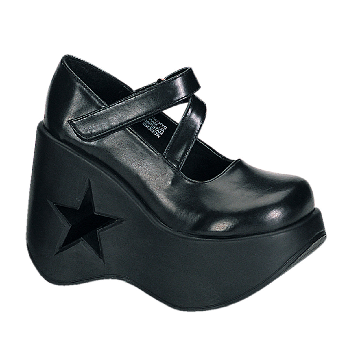 DemoniaCult Frauenpumpen DYNAMITE-03 BLK Vegan Leder
