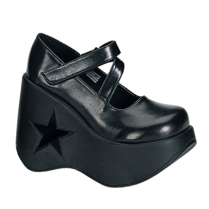 DemoniaCult Frauenpumpen DYNAMITE-03 BLK Vegan Leder