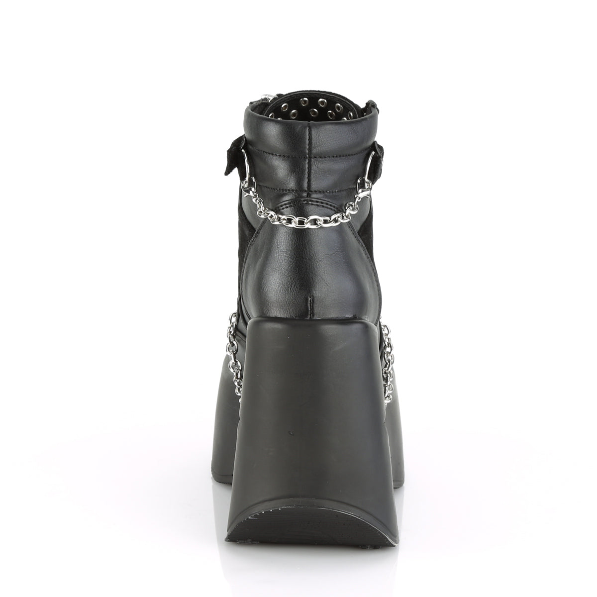 DemoniaCult Damenknöchelstiefel DYNAMITE-101 BLK Vegan Leder-Vegan Wildleder