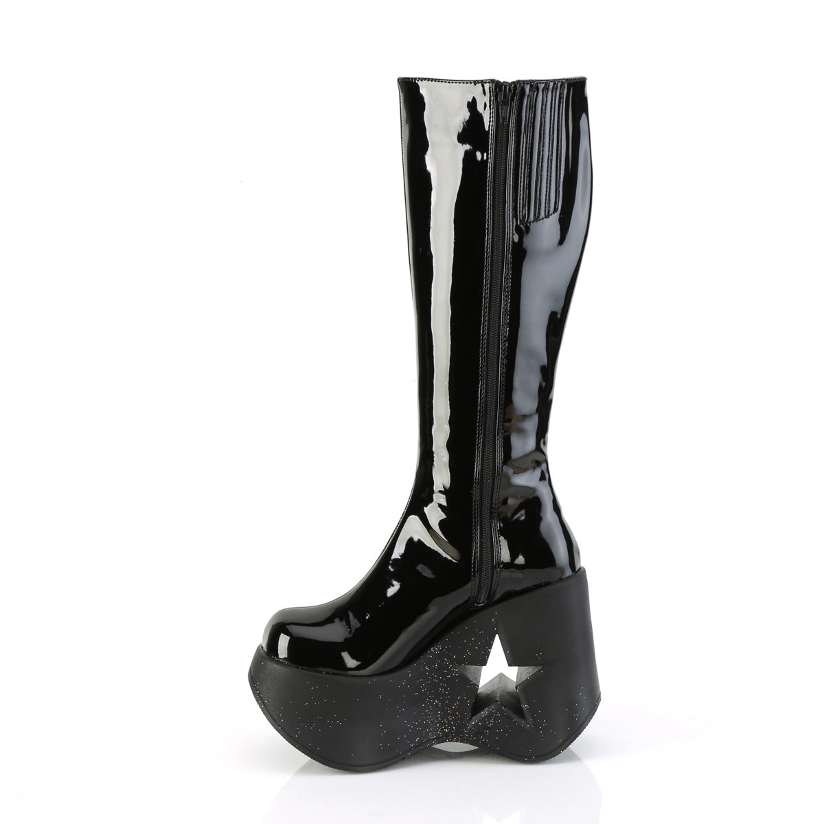 DemoniaCult  Stiefel DYNAMITE-218 BLK PAT-BLK Multi Glitter