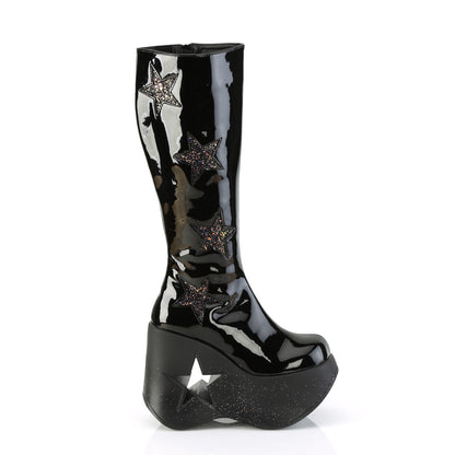 DemoniaCult  Stiefel DYNAMITE-218 BLK PAT-BLK Multi Glitter