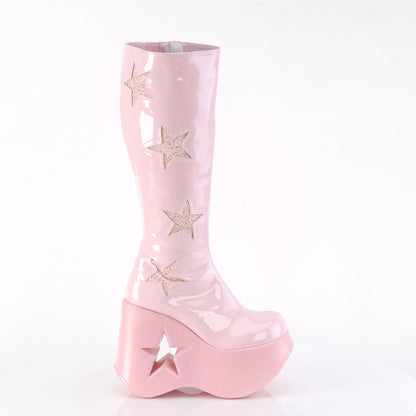 DemoniaCult  Stiefel DYNAMITE-218 B. Pink Pat-B. Pink Multi Gliter