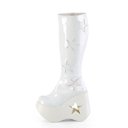 DemoniaCult  Stiefel DYNAMITE-218 WHT PAT-WHT Multi Glitter