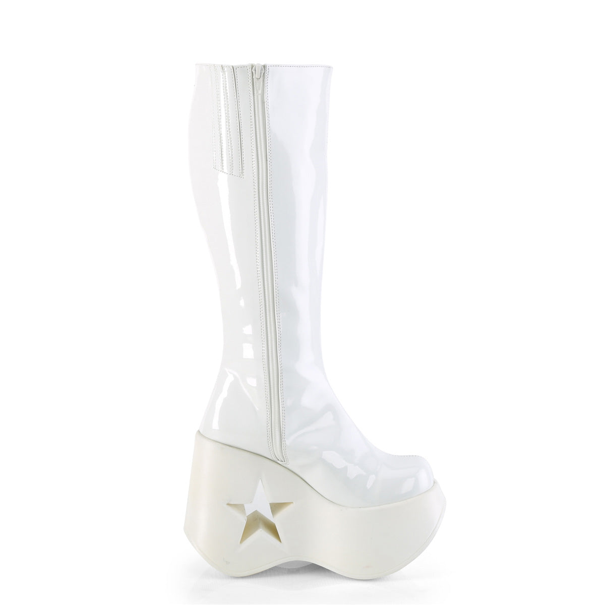 DemoniaCult  Stiefel DYNAMITE-218 WHT PAT-WHT Multi Glitter