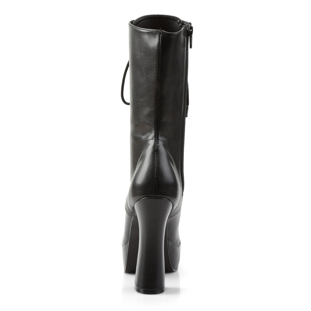 Pleaser Womens Ankle Boots ELECTRA-1020 Blk Faux Leather/Blk Matte