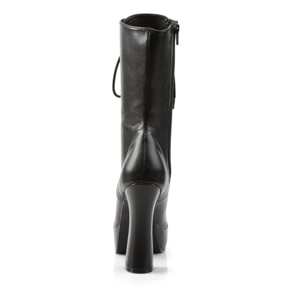 Pleaser Womens Ankle Boots ELECTRA-1020 Blk Faux Leather/Blk Matte