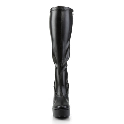 Pleaser Womens Boots. ELECTRA-2000z BLK Str Faux Leder