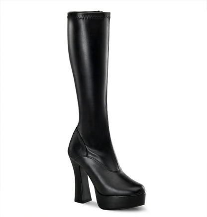 Pleaser Womens Boots. ELECTRA-2000z BLK Str Faux Leder