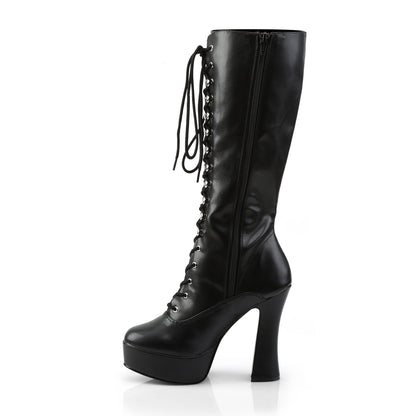 Pleaser Womens Boots ELECTRA-2020 Blk Faux Leather