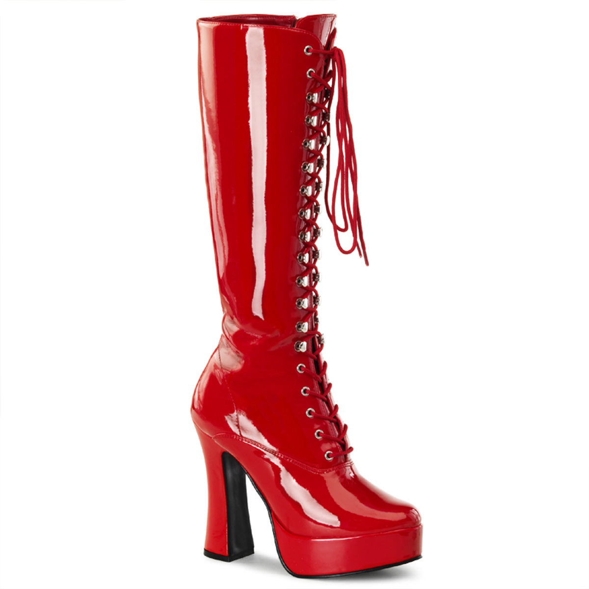 Pleaser Womens Boots. ELECTRA-2020 Red Pat.