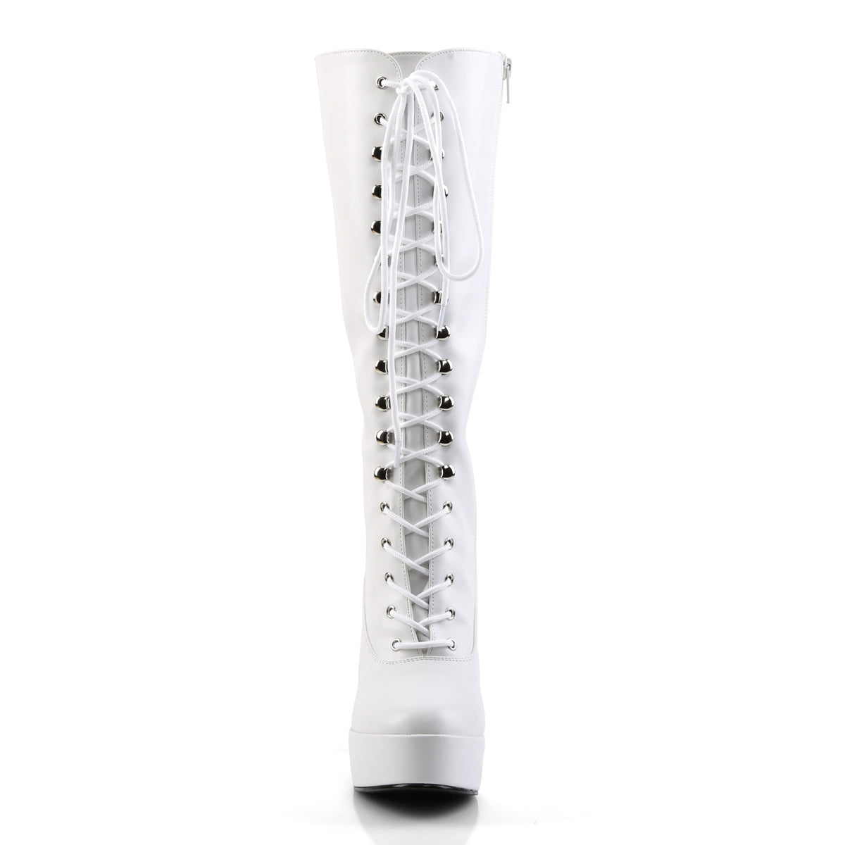 Pleaser Womens Boots ELECTRA-2020 Wht Faux Leather