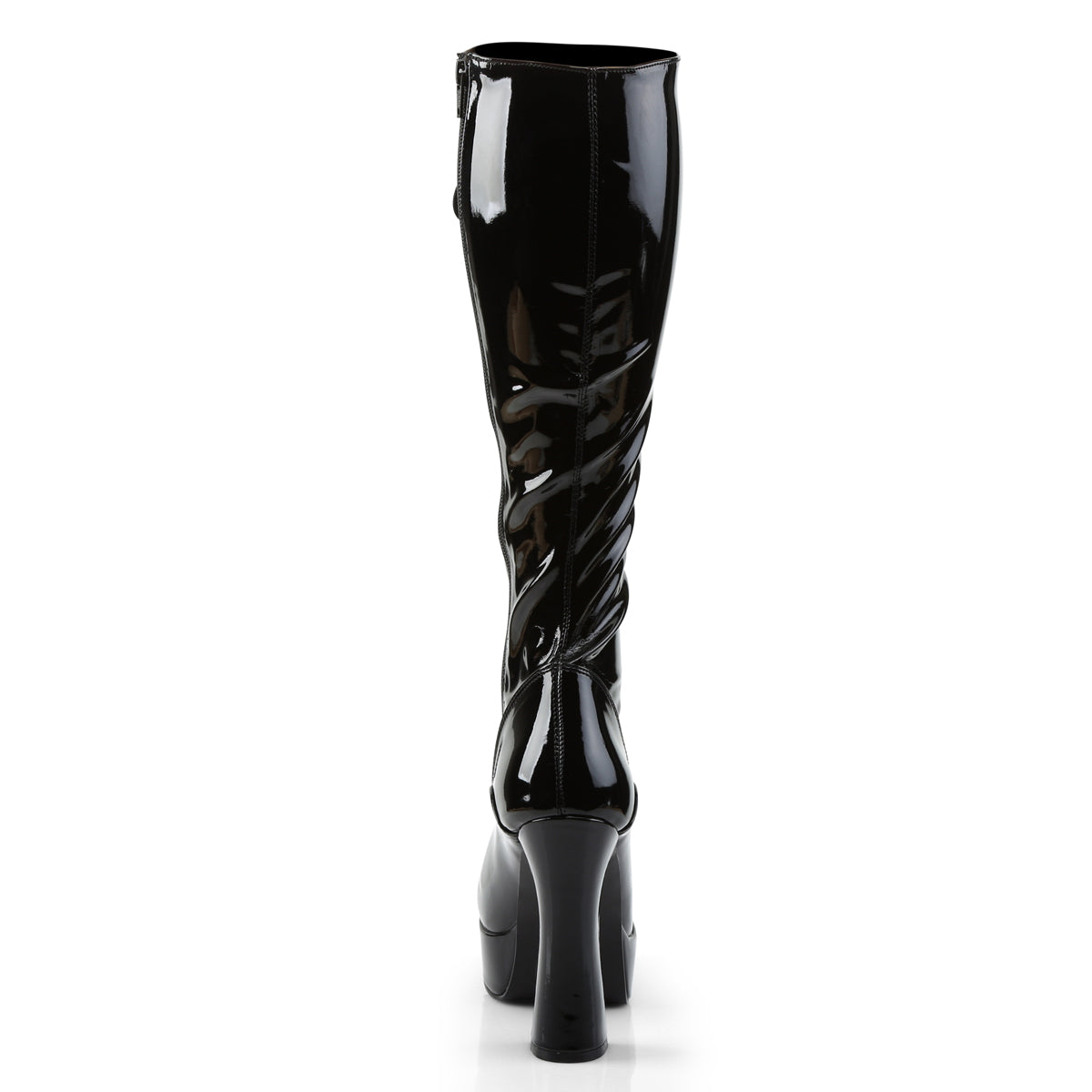 Pleaser Womens Boots. ELECTRA-2023 BLK Str Pat