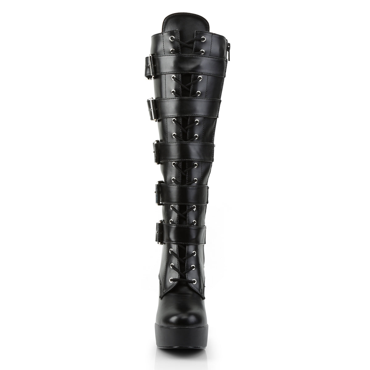 Pleaser Womens Boots ELECTRA-2042 Blk Faux Leather
