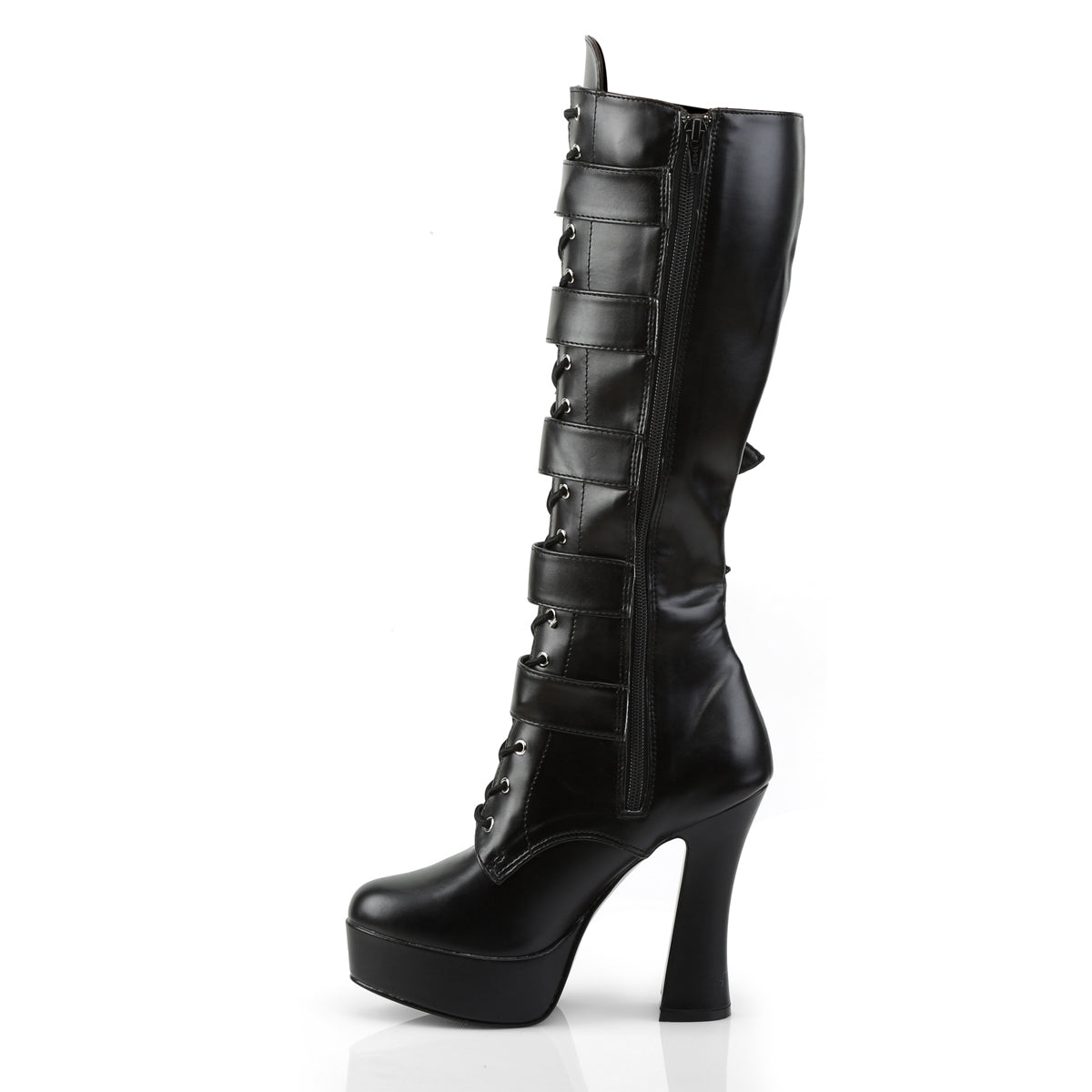 Pleaser Womens Boots ELECTRA-2042 Blk Faux Leather