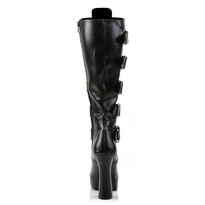 Pleaser Womens Boots ELECTRA-2042 Blk Faux Leather