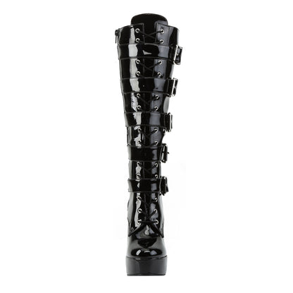 Pleaser Womens Boots. ELECTRA-2042 BLK Pat.