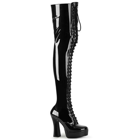 Pleaser  Boots ELECTRA-3023 Blk Str. Pat/Blk