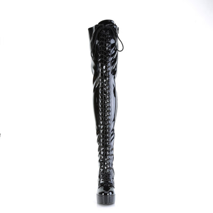Pleaser  Boots ELECTRA-3023 Blk Str. Pat/Blk