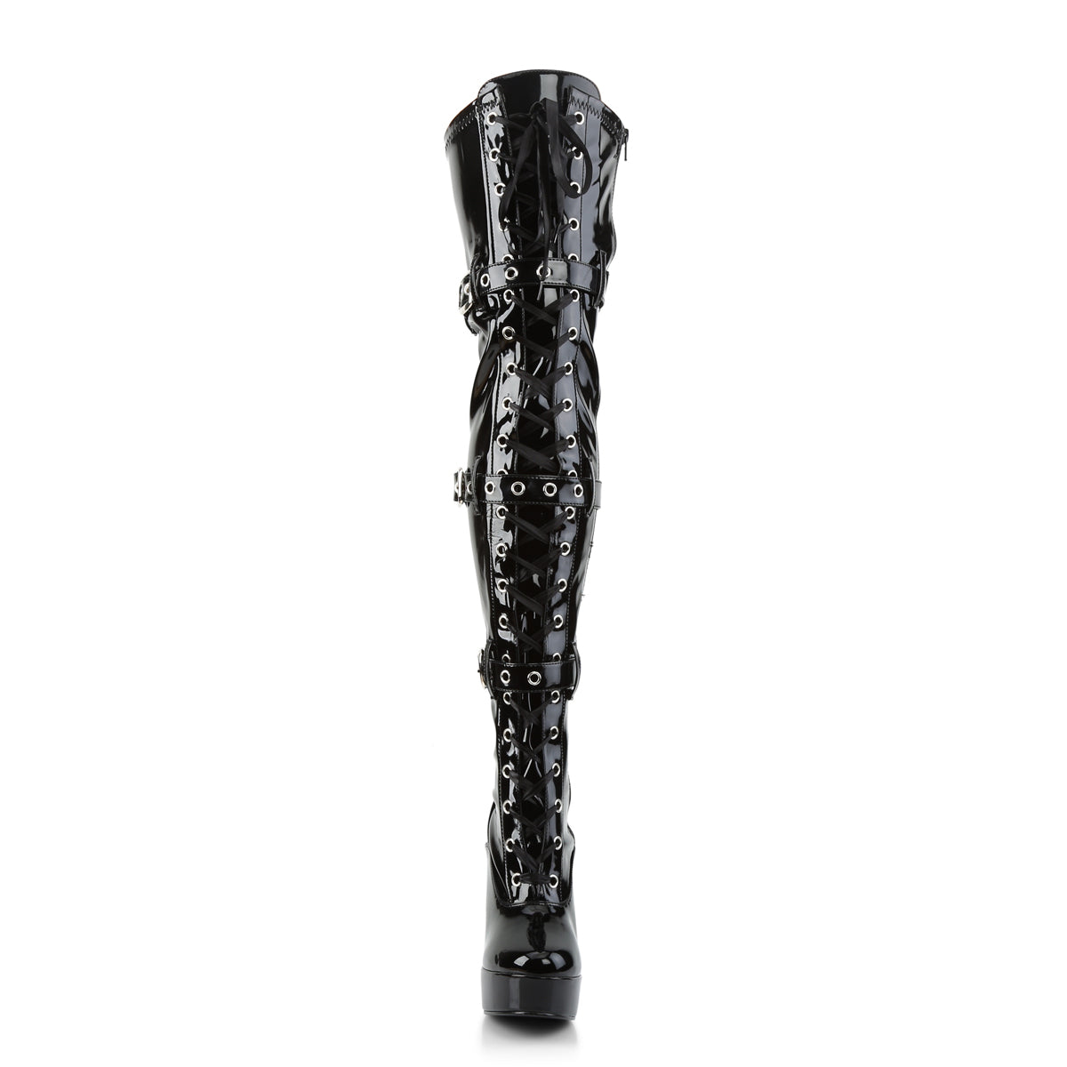 Pleaser Womens Boots. ELECTRA-3028 BLK Str Pat