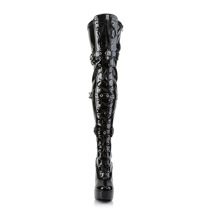 Pleaser Womens Boots. ELECTRA-3028 BLK Str Pat