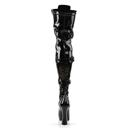 Pleaser Womens Boots. ELECTRA-3028 BLK Str Pat