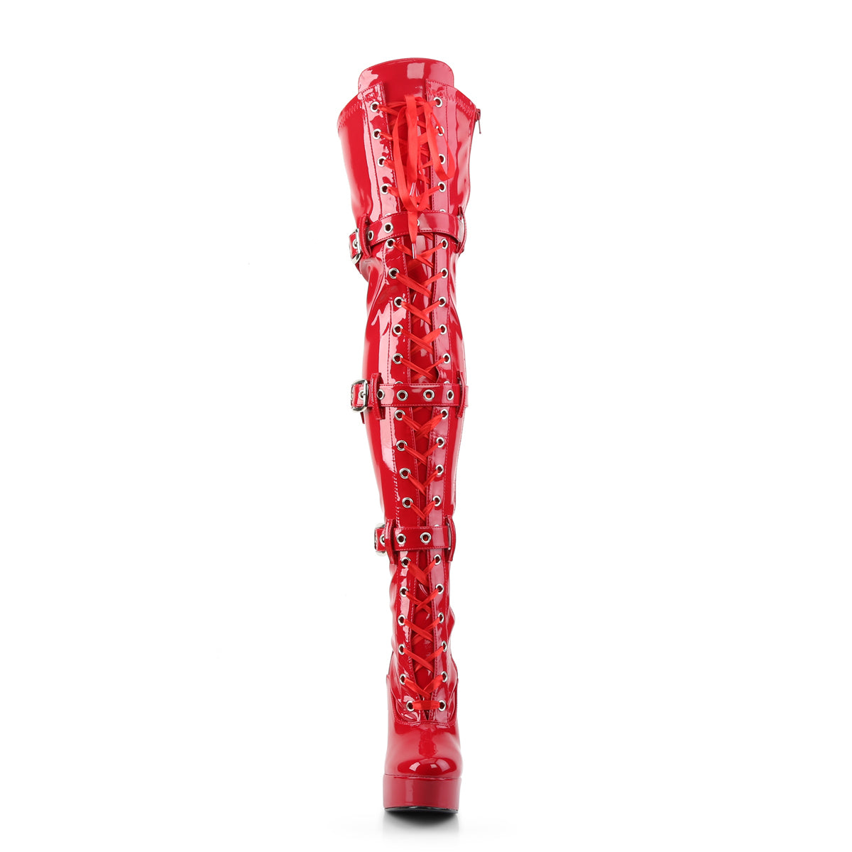 Pleaser Womens Boots. ELECTRA-3028 Red Str Pat