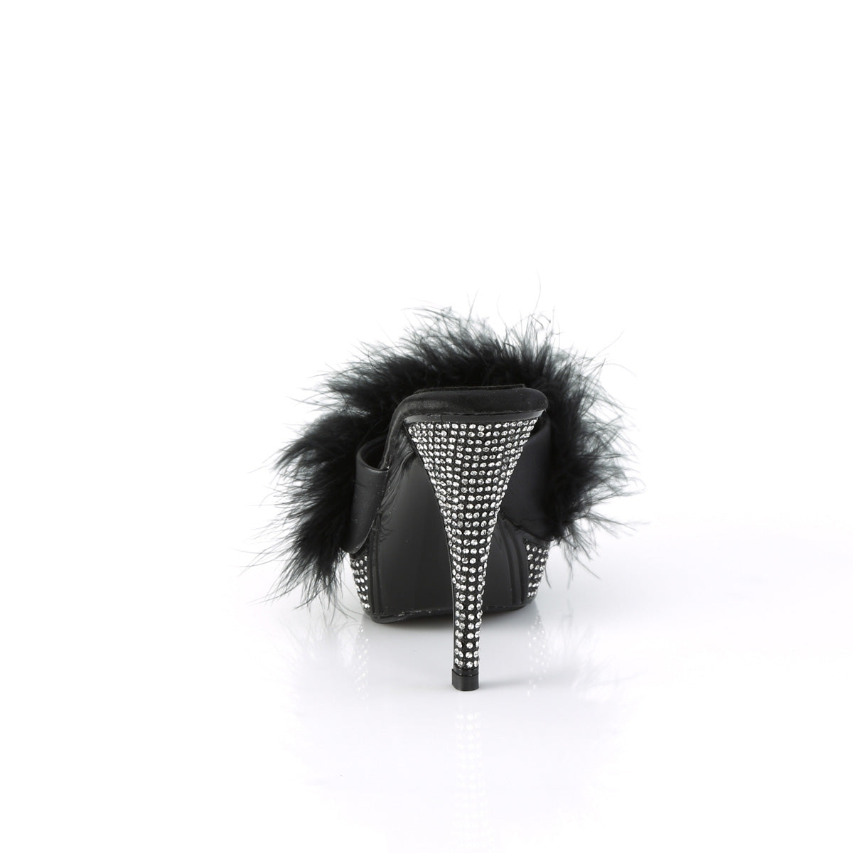 Fabulicious   ELEGANT-401f BLK Marabou-Faux Leder/BLK