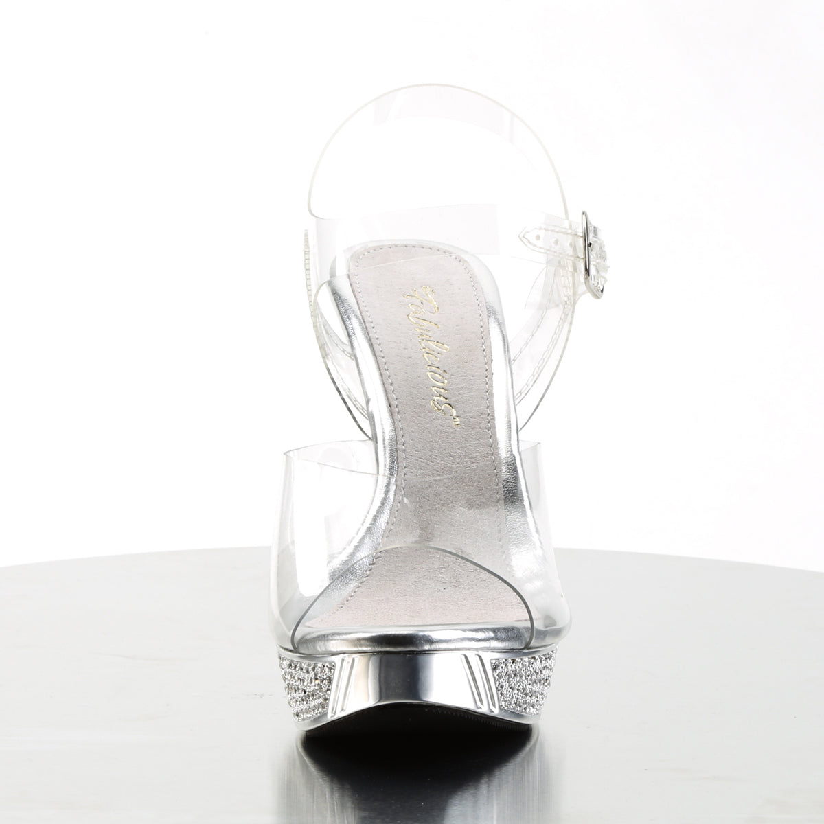 Fabulicious Womens Sandals ELEGANT-408 Clr/Slv Chrome
