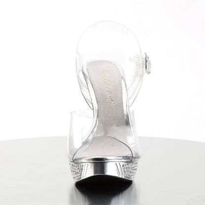 Fabulicious Womens Sandals ELEGANT-408 Clr/Slv Chrome