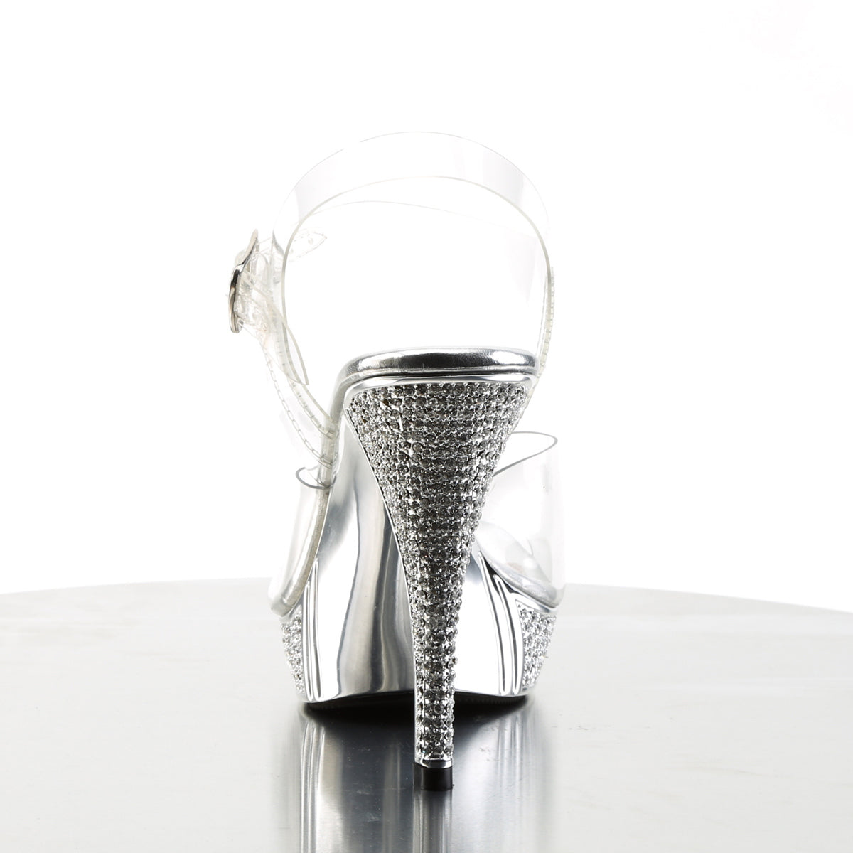 Fabulicious Womens Sandals ELEGANT-408 Clr/Slv Chrome