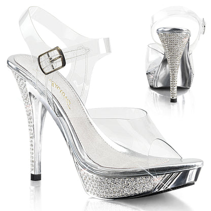 Fabulicious Womens Sandals ELEGANT-408 Clr/Slv Chrome