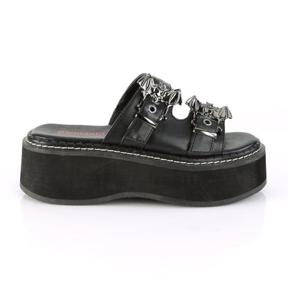 DemoniaCult Frauen Sandalen EMILY-100 BLK Vegan Leder