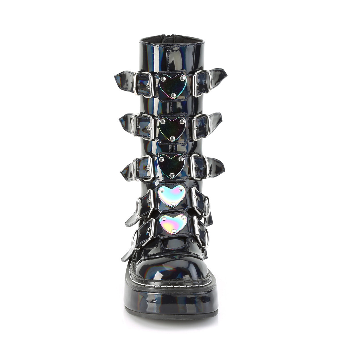 DemoniaCult Frauenstiefel EMILY-330 BLK -Hologramm