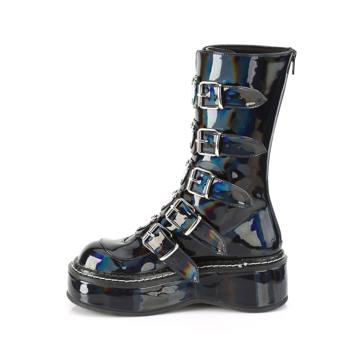 DemoniaCult Frauenstiefel EMILY-330 BLK -Hologramm