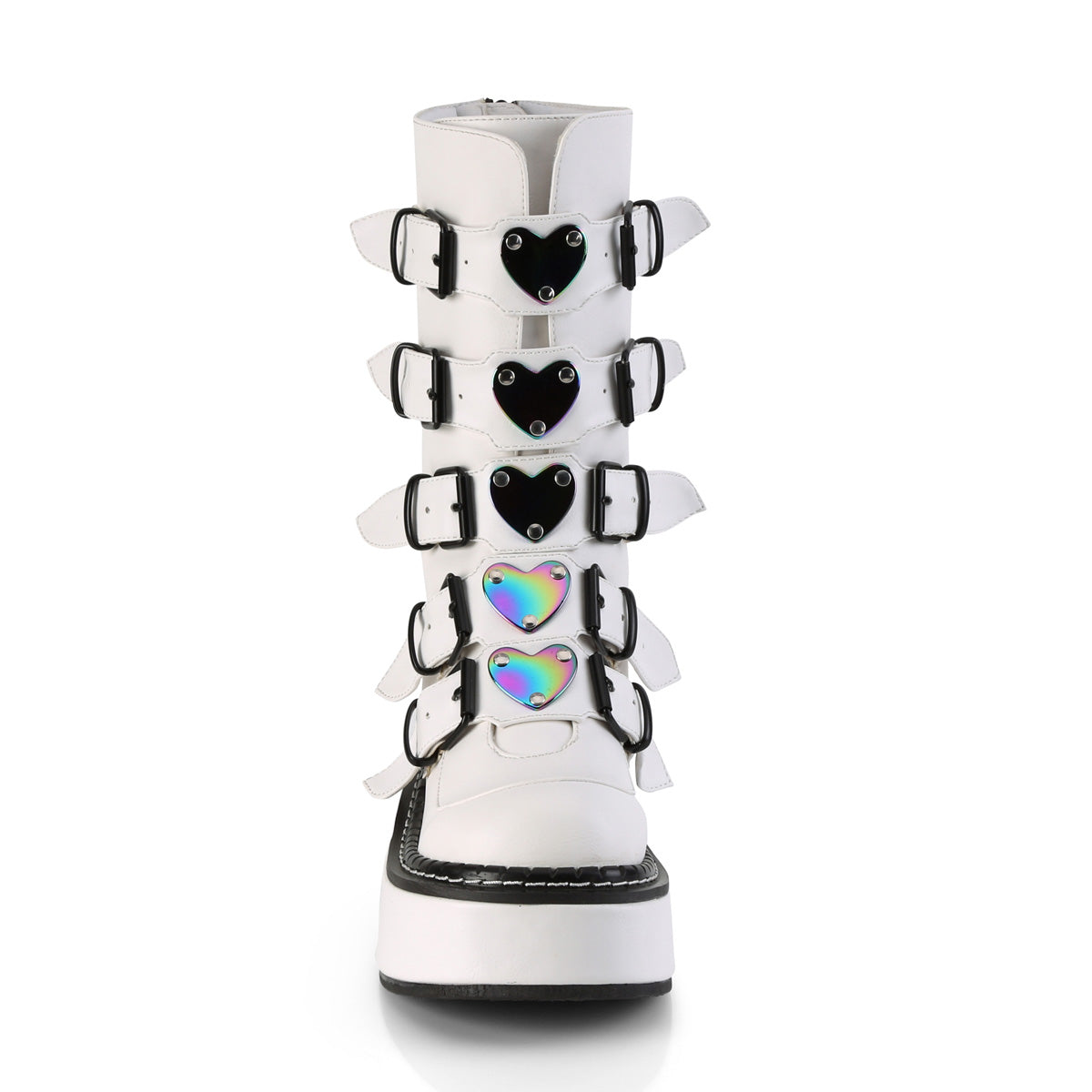 DemoniaCult Frauenstiefel EMILY-330 WHT veganes Leder
