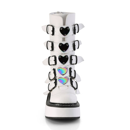 DemoniaCult Frauenstiefel EMILY-330 WHT veganes Leder