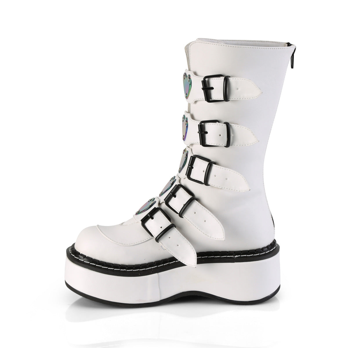 DemoniaCult Frauenstiefel EMILY-330 WHT veganes Leder