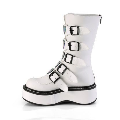 DemoniaCult Frauenstiefel EMILY-330 WHT veganes Leder