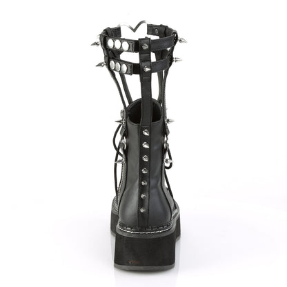 DemoniaCult Womens Boots EMILY-357 Blk Vegan Leather