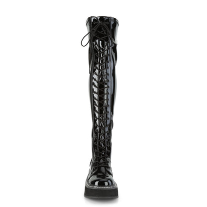 DemoniaCult Frauenstiefel EMILY-375 Blk Pat