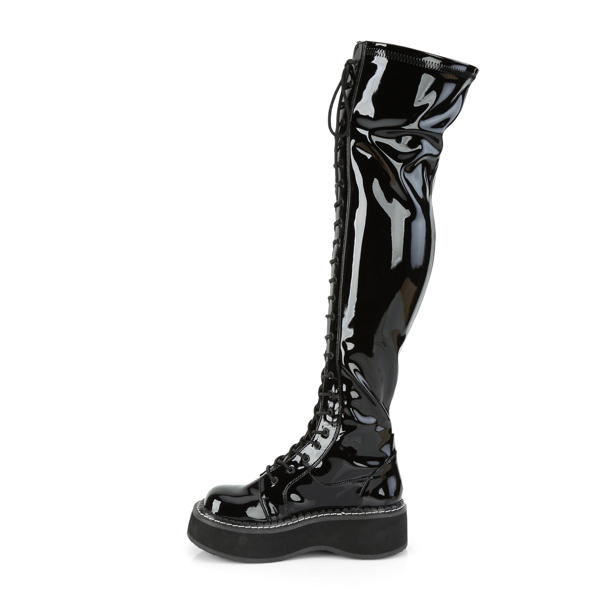 DemoniaCult Frauenstiefel EMILY-375 Blk Pat