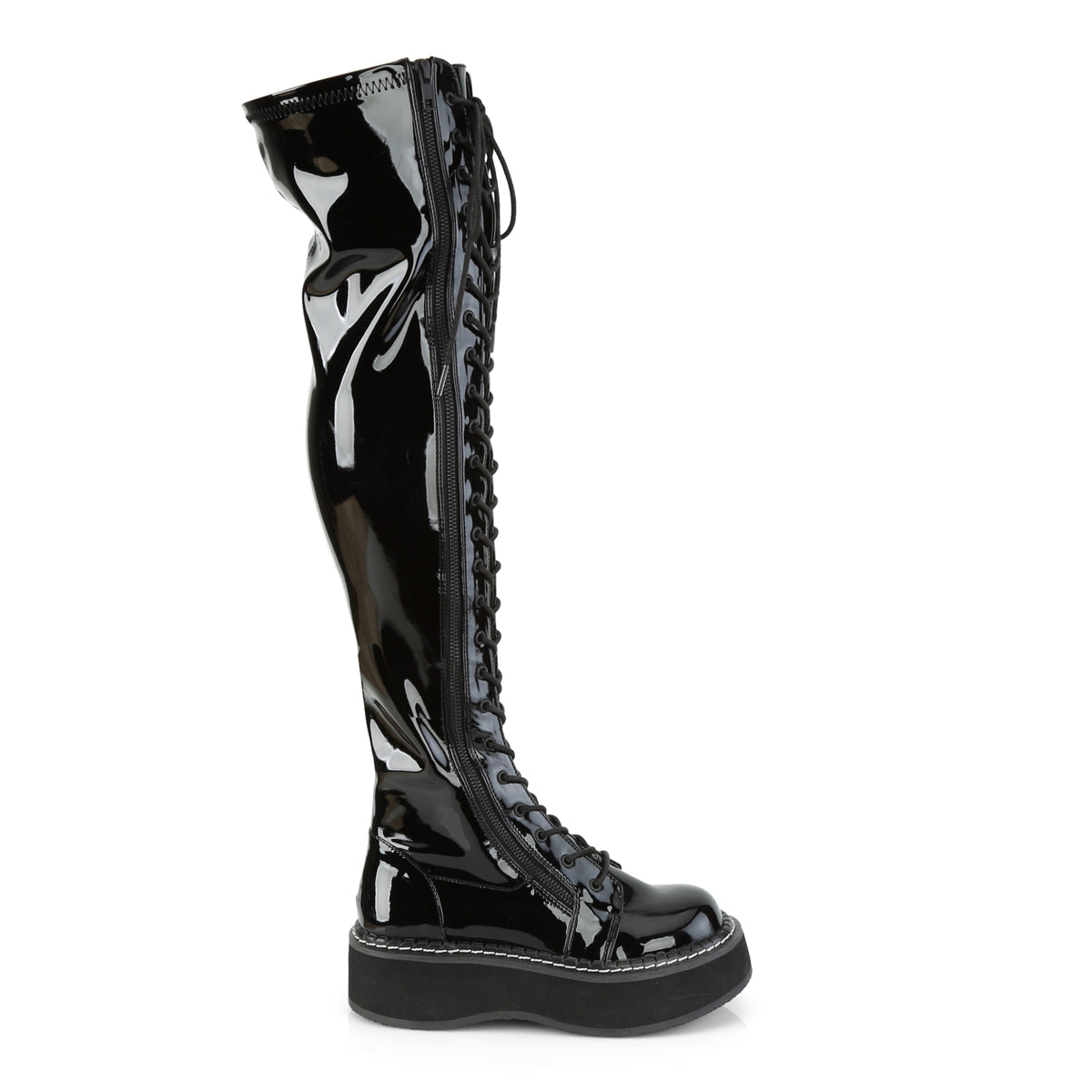 DemoniaCult Frauenstiefel EMILY-375 Blk Pat