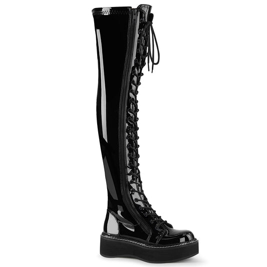 DemoniaCult Frauenstiefel EMILY-375 Blk Pat